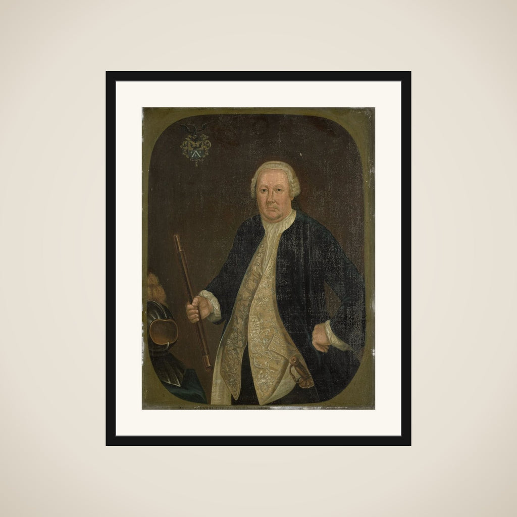 Portrait of Petrus Albertus van der Parra, Governor-General of the Dutch East India Company framed