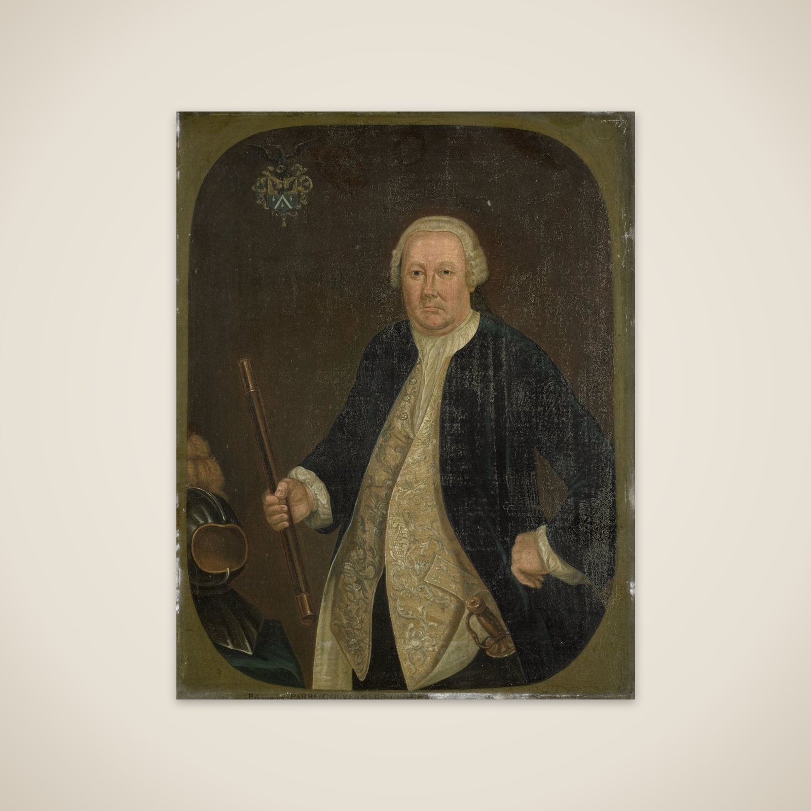 Portrait of Petrus Albertus van der Parra, Governor-General of the Dutch East India Company unframed print
