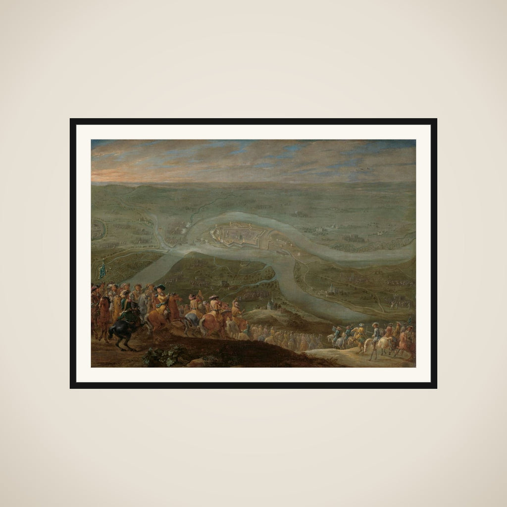 King Louis XIV and his Entourage at the Siege of Schenkenschans, 1672 framed