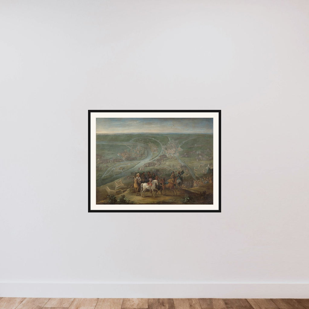 French Commanders at the Siege of Rheinberg, 1672 framed — shown to scale