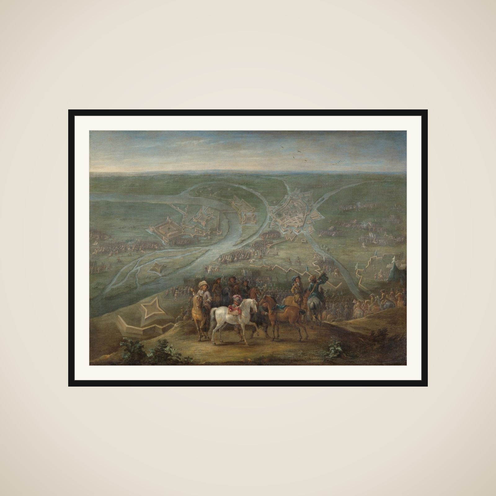 French Commanders at the Siege of Rheinberg, 1672 framed