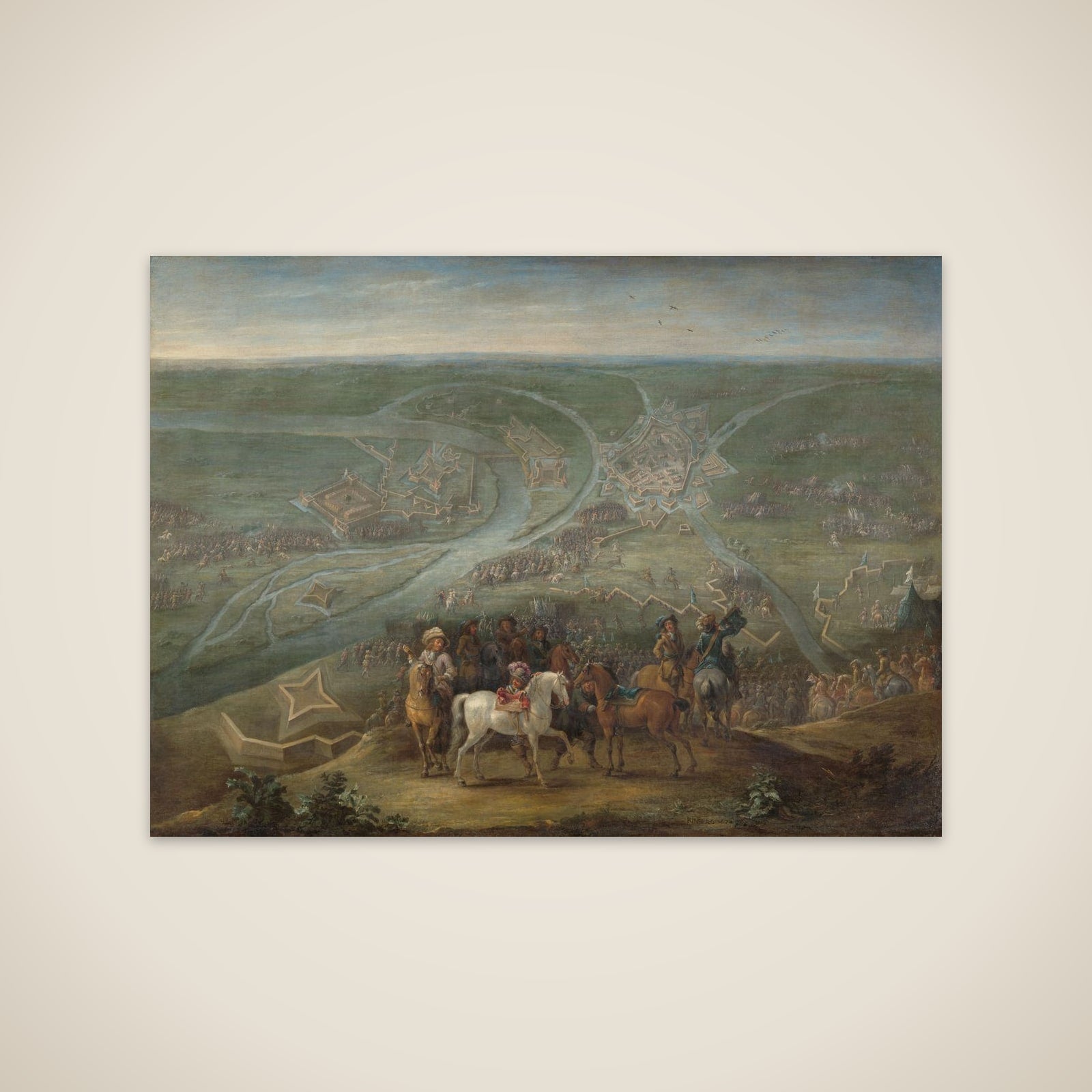 French Commanders at the Siege of Rheinberg, 1672 unframed print