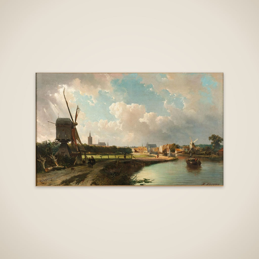 View of The Hague from the Delftse Vaart in the Seventeenth Century unframed print