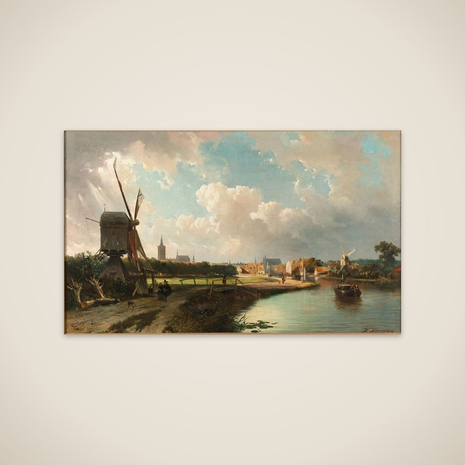 View of The Hague from the Delftse Vaart in the Seventeenth Century unframed print