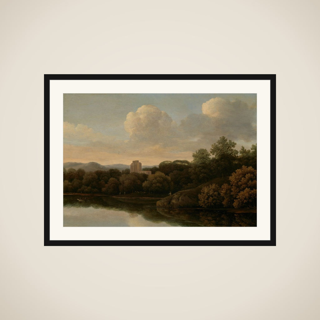 Wooded Landscape with River framed
