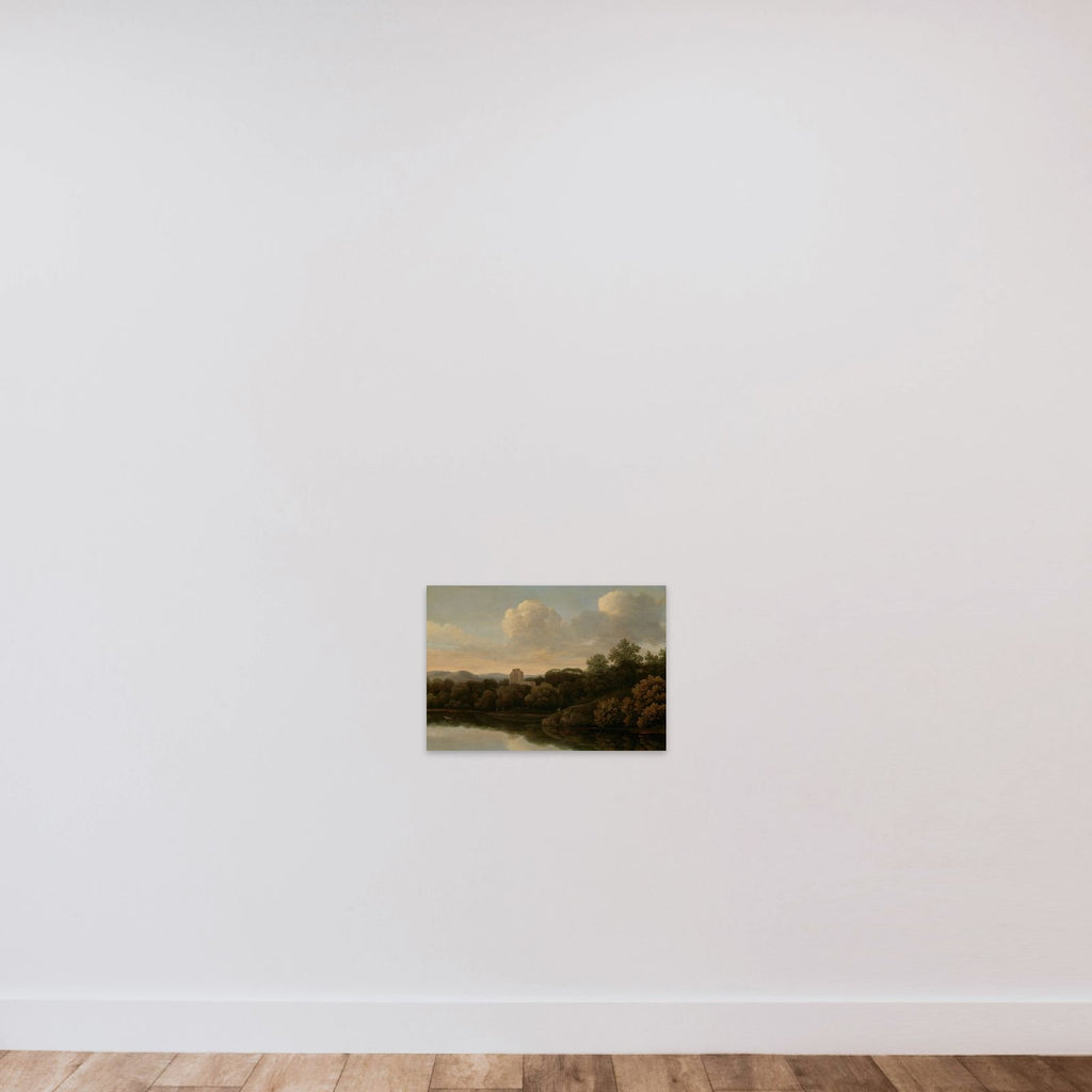 Wooded Landscape with River unframed — shown to scale