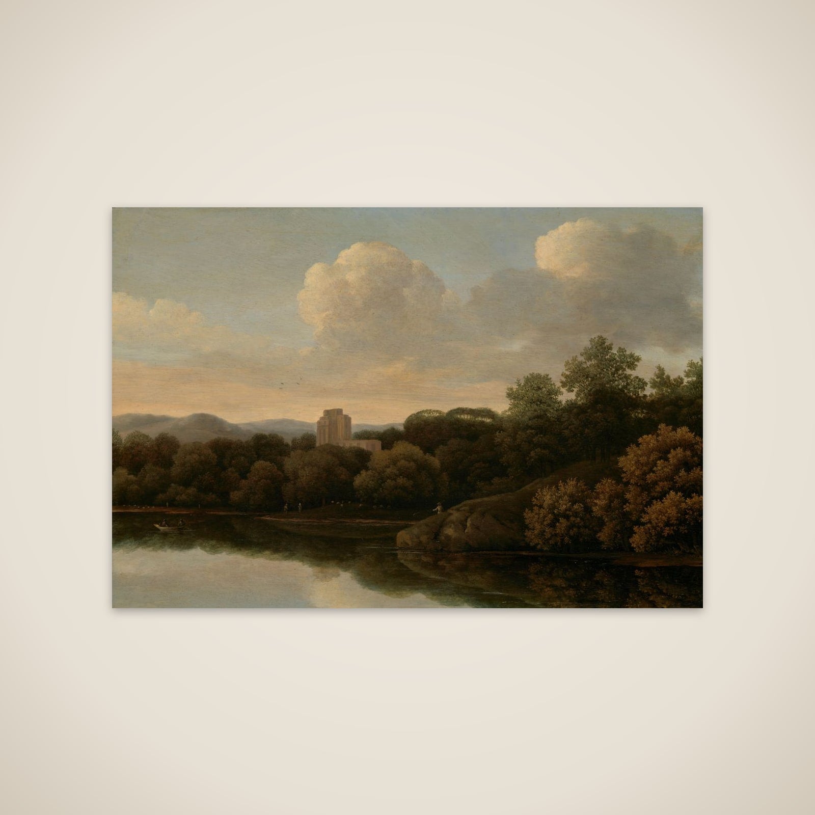 Wooded Landscape with River unframed print