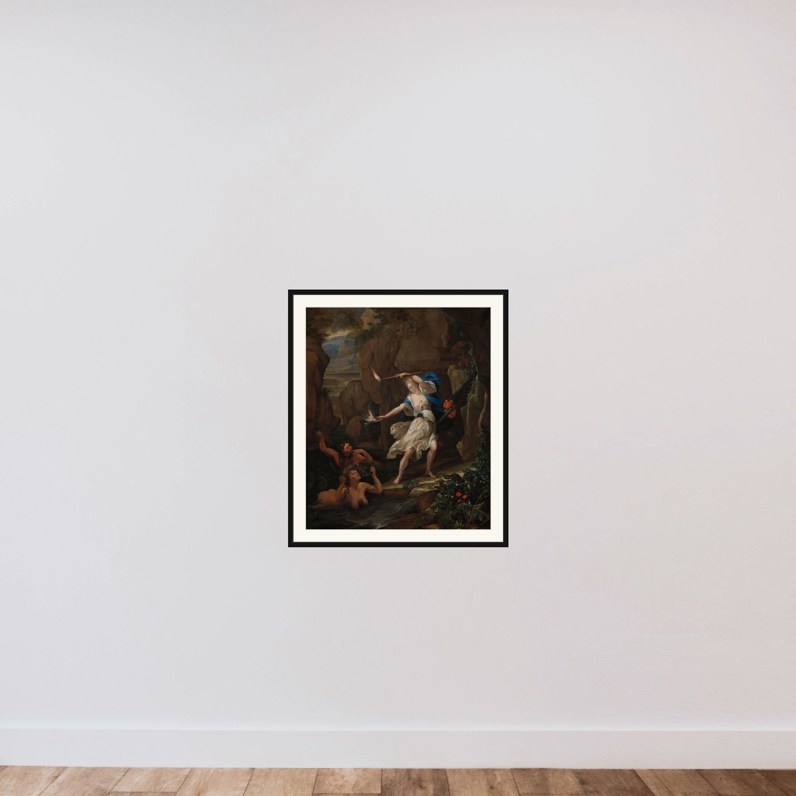 Circe Punishing Glaucus by transforming Scylla into a Monster framed — shown to scale