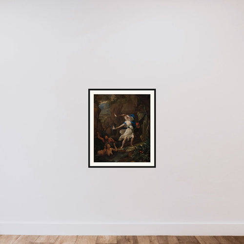 Circe Punishing Glaucus by transforming Scylla into a Monster framed — shown to scale