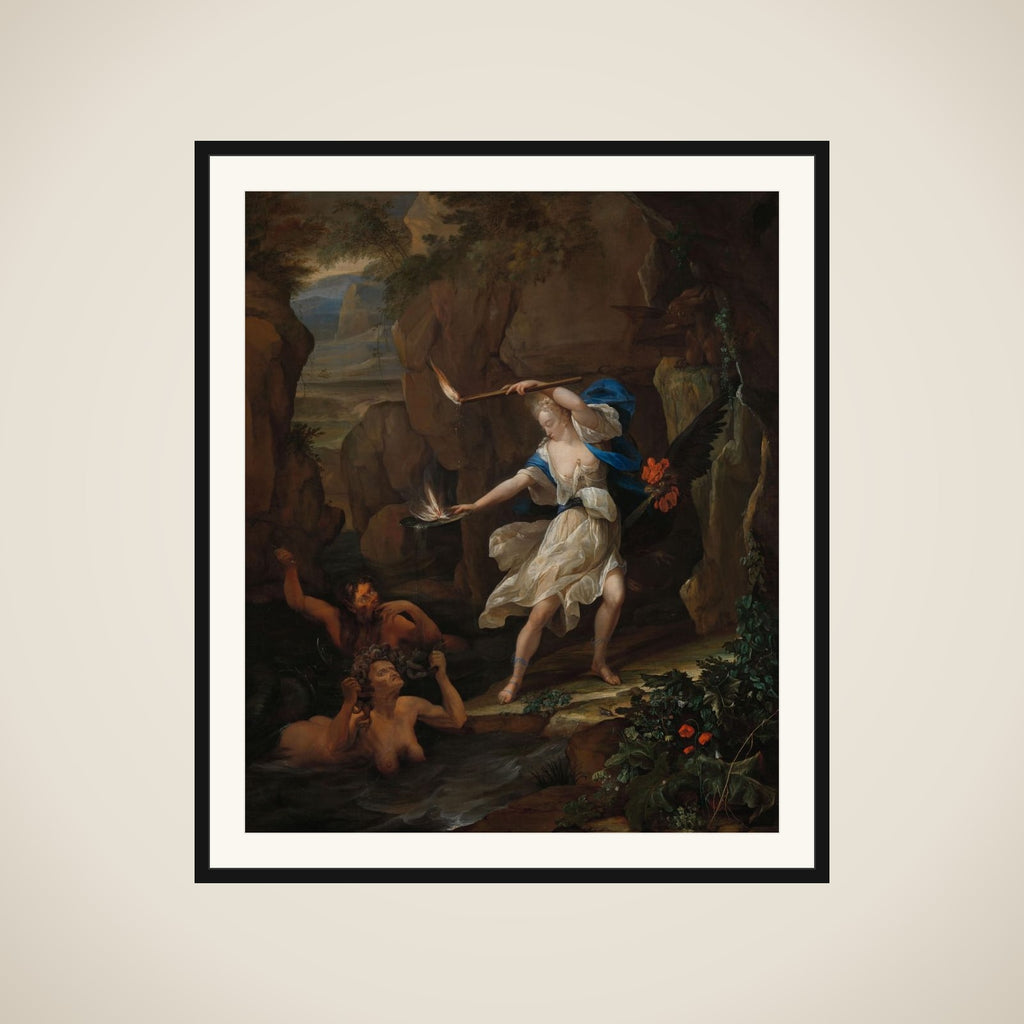 Circe Punishing Glaucus by transforming Scylla into a Monster framed