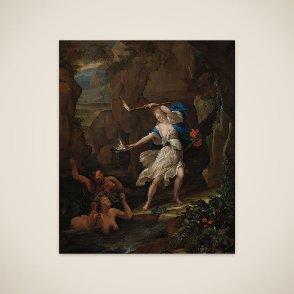 Circe Punishing Glaucus by transforming Scylla into a Monster unframed print