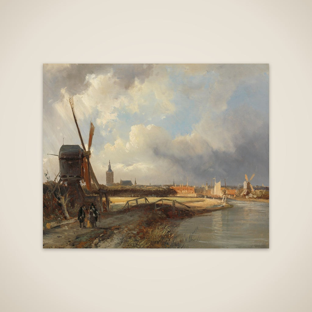 View of The Hague from the Delftse Vaart in the Seventeenth Century unframed print