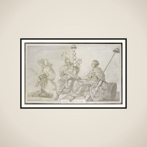Allegory of the 'Treaty of Friendship and Commerce between the States General of the United Netherlands and the United States of America', The Hague, 7 October 1782 framed