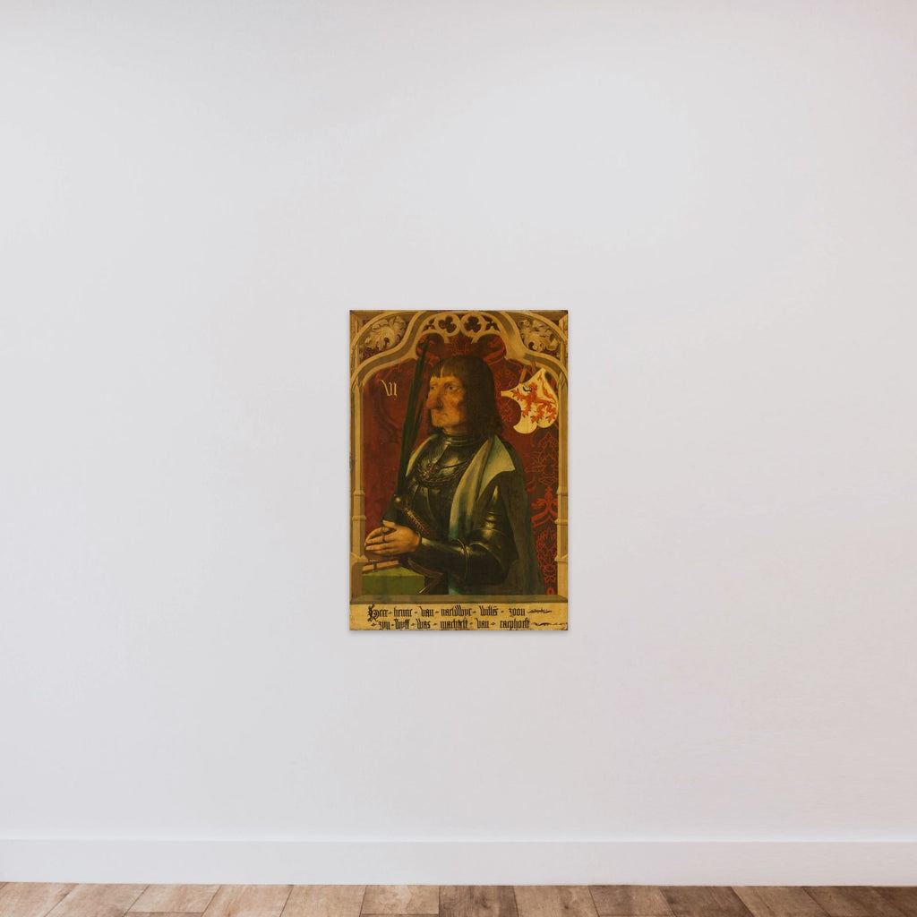 Portrait of Hendrik IV of Naaldwijk, Knight and Hereditary Marshall of Holland unframed — shown to scale