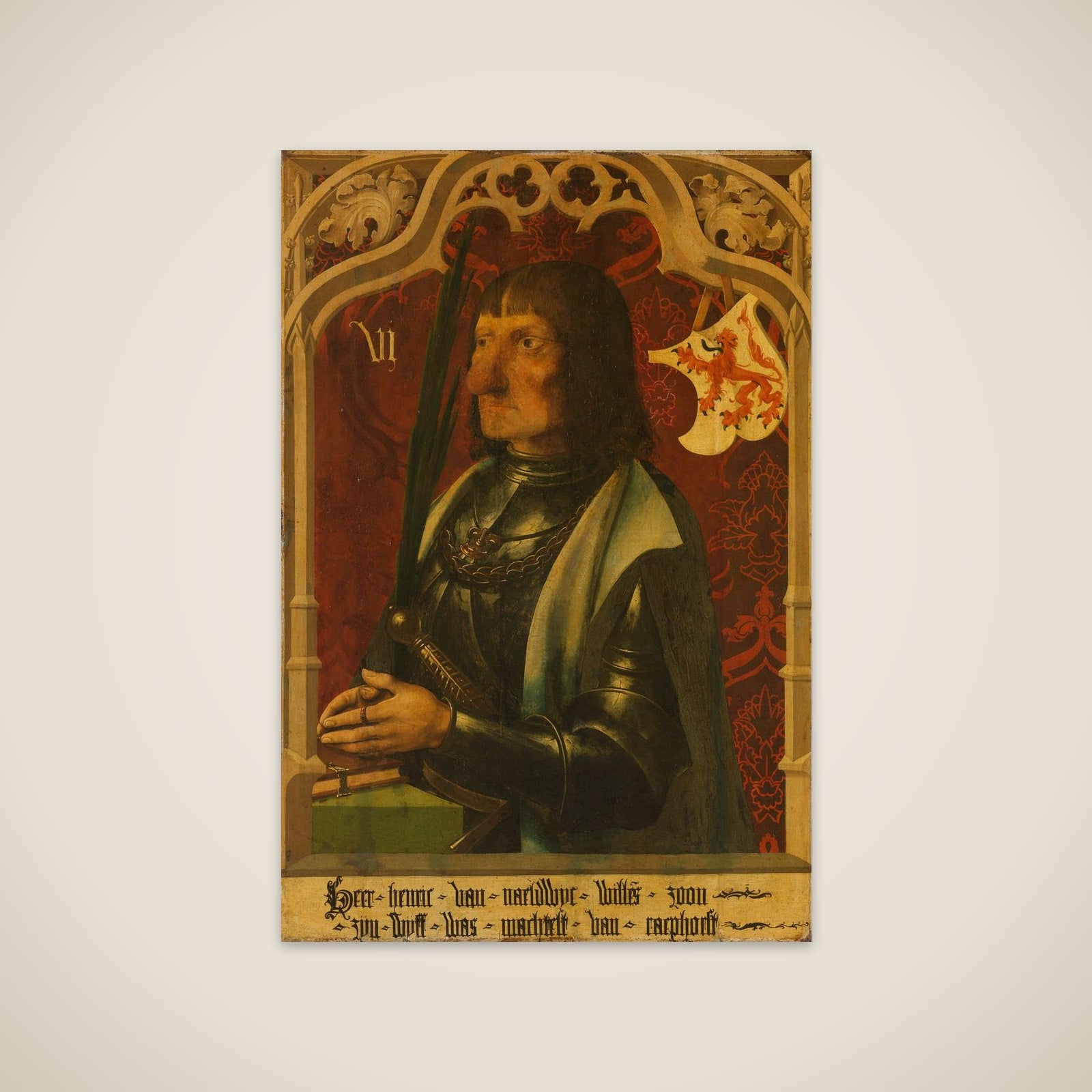 Portrait of Hendrik IV of Naaldwijk, Knight and Hereditary Marshall of Holland unframed print