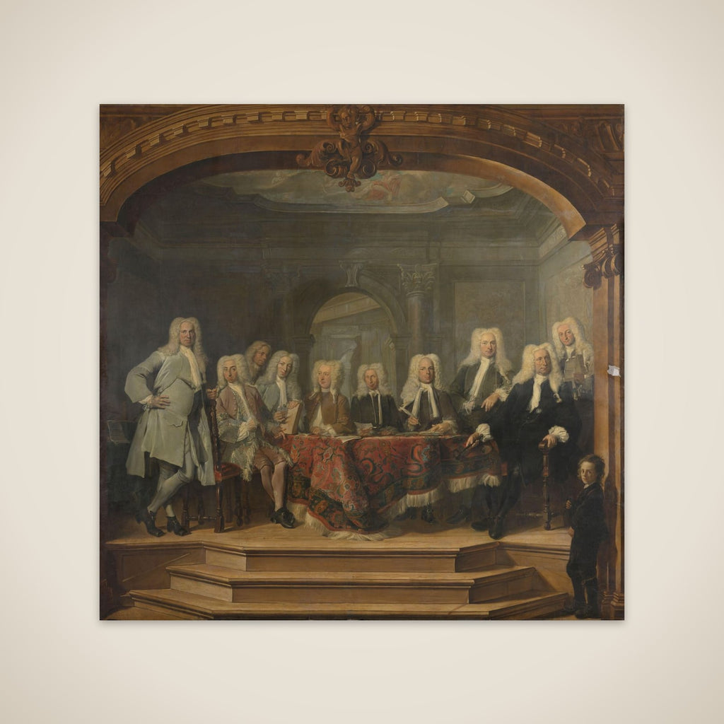 Regents of the Aalmoezeniersweeshuis Orphanage in Amsterdam, 1729 unframed print