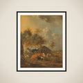 Landscape with Animals framed