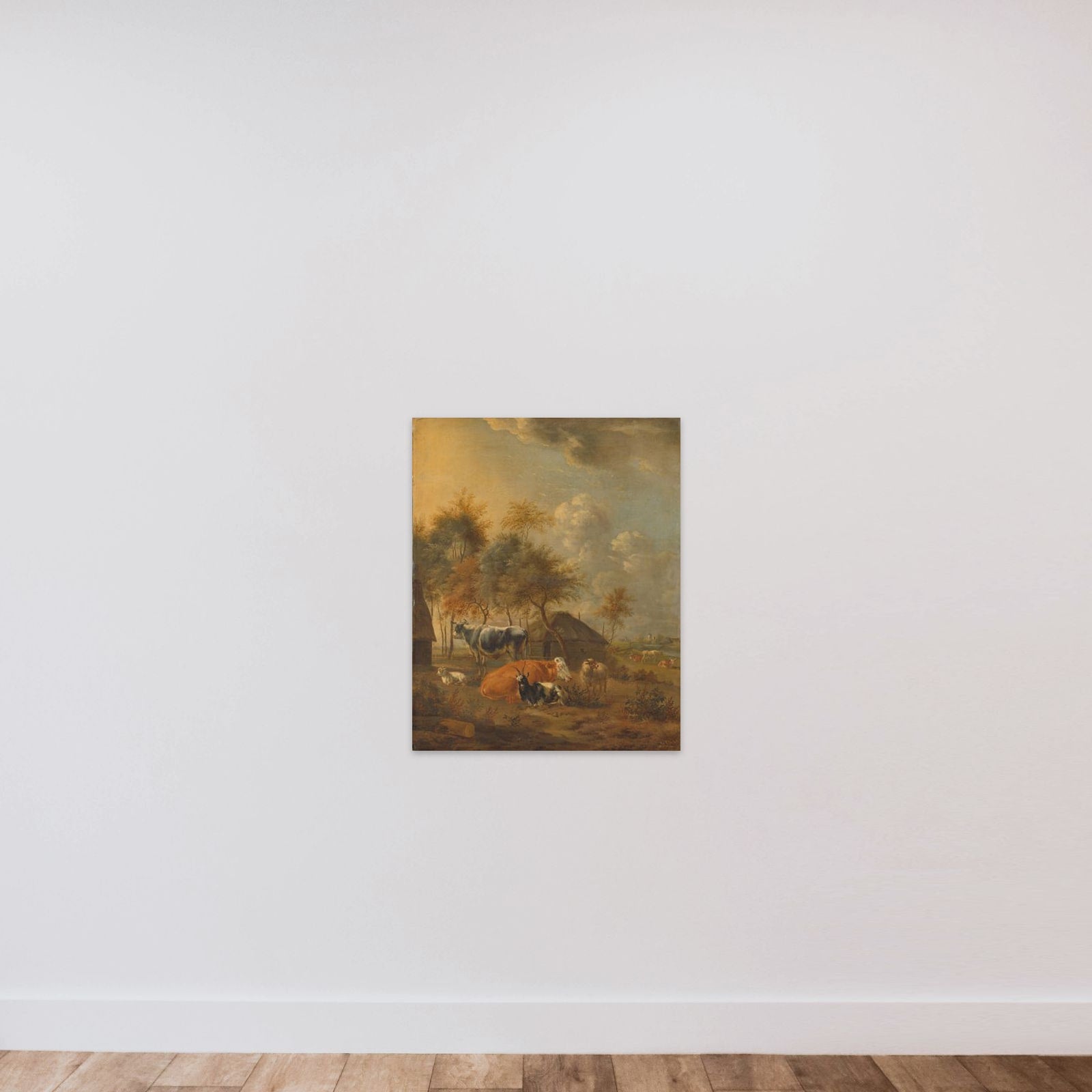 Landscape with Animals unframed — shown to scale