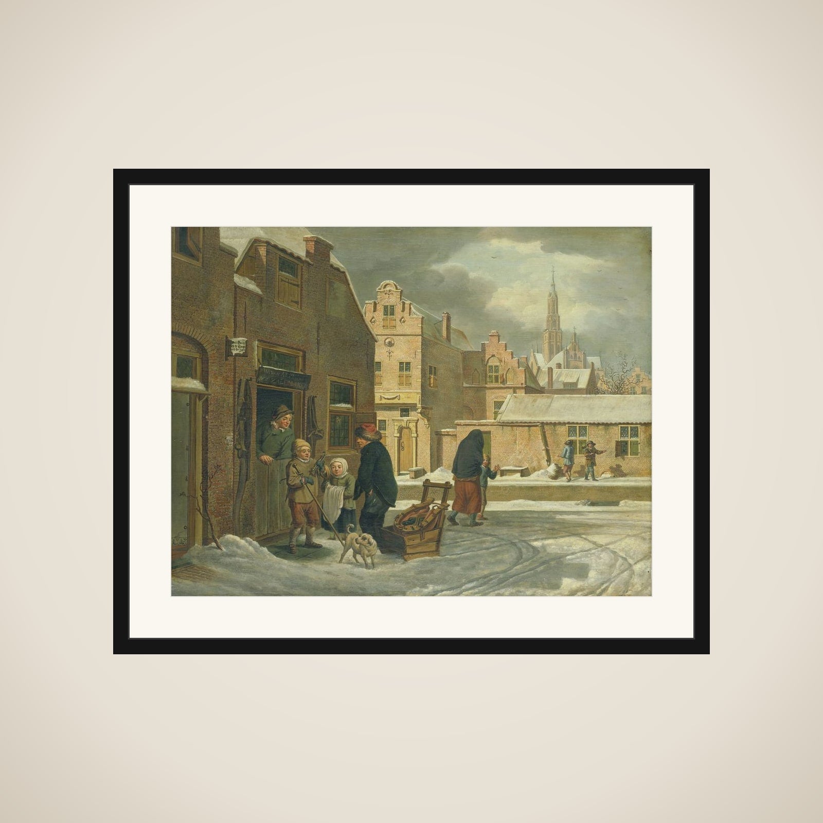 City View in the Winter framed