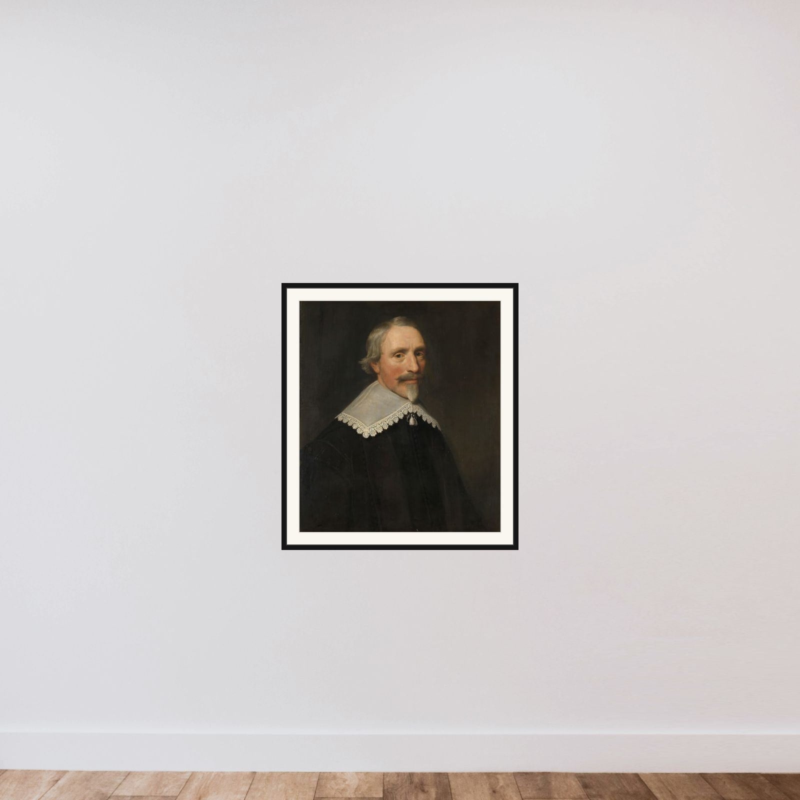 Portrait of Jacob Cats (1577-1660) framed — shown to scale