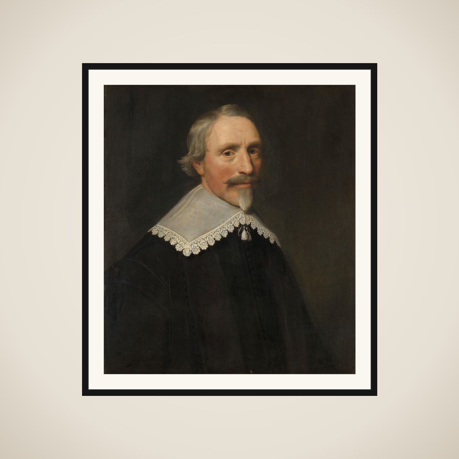 Portrait of Jacob Cats (1577-1660) framed