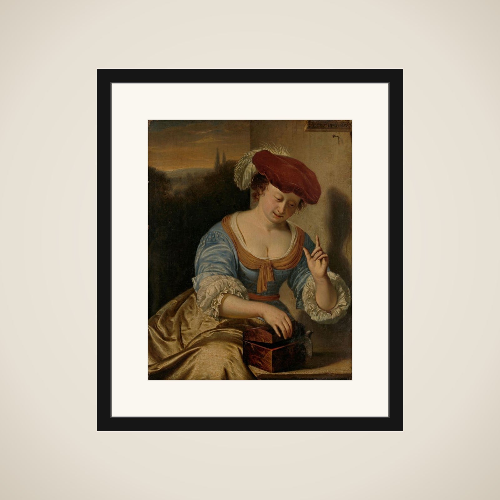 Escaped Bird: Allegory of Chastity framed