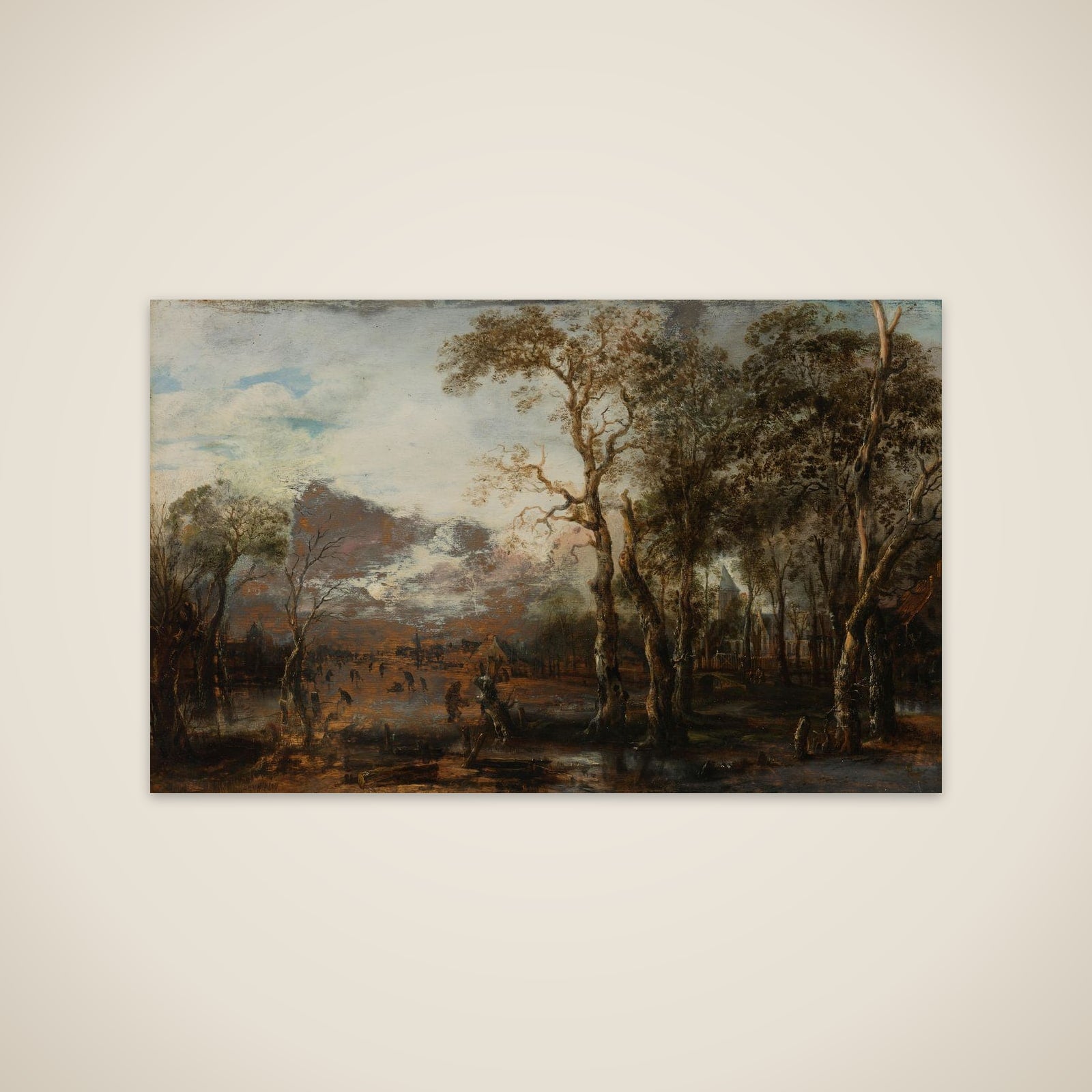 Wooded Landscape with Hunter/Winter Landscape unframed print