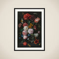 Still Life with Flowers in a Glass Vase framed