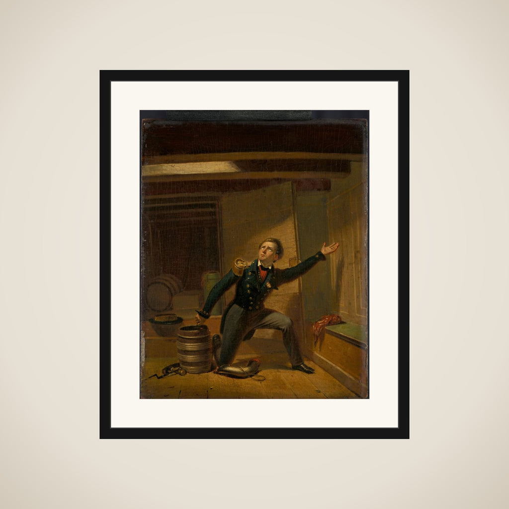 Jan van Speyk steekt de lont in het kruit, 5 februari 1831 framed