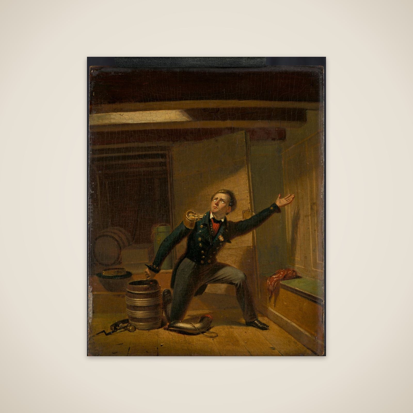 Jan van Speyk steekt de lont in het kruit, 5 februari 1831 unframed print