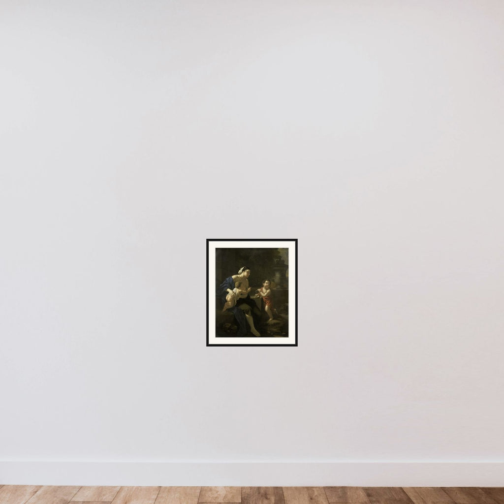 Blowing Bubbles framed — shown to scale
