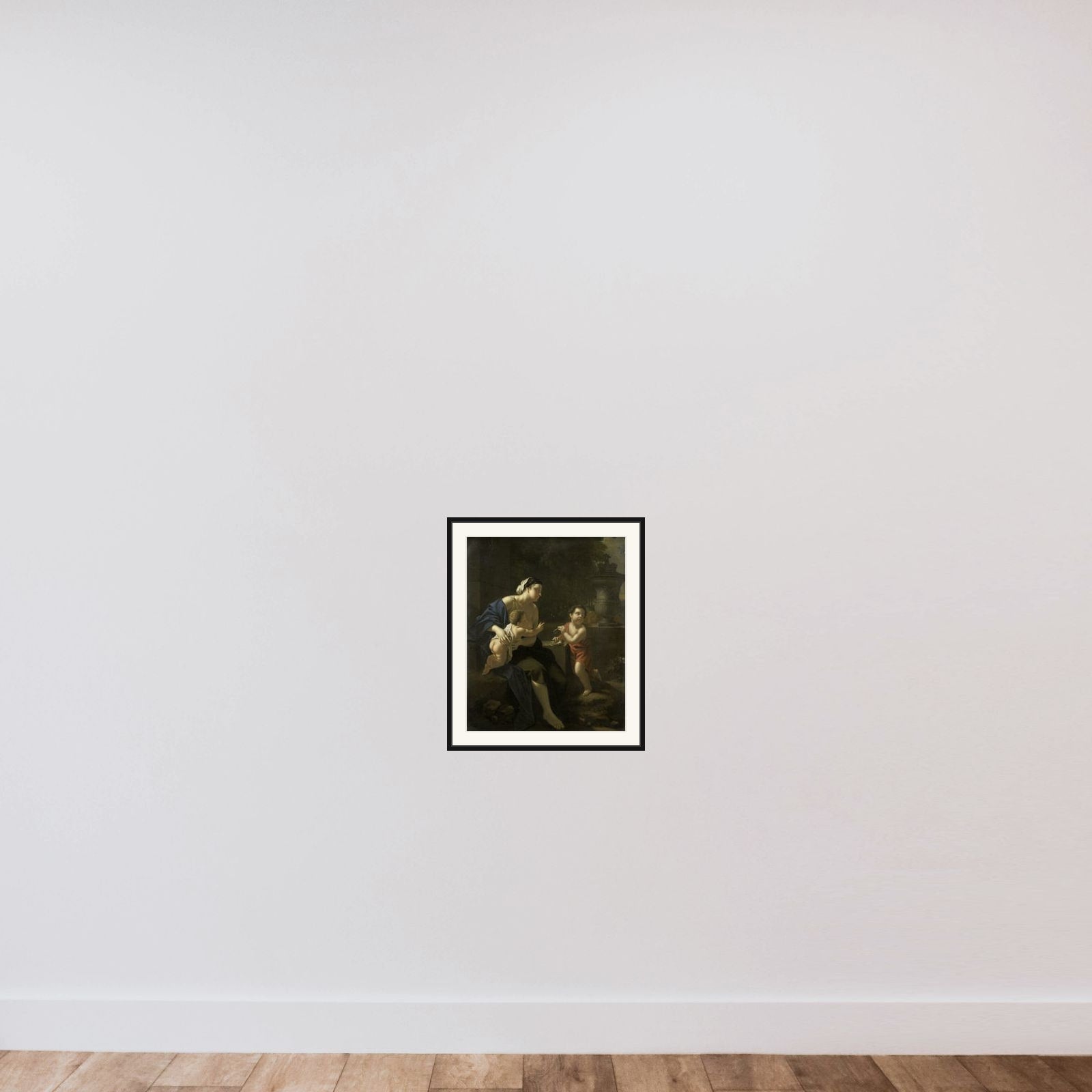 Blowing Bubbles framed — shown to scale