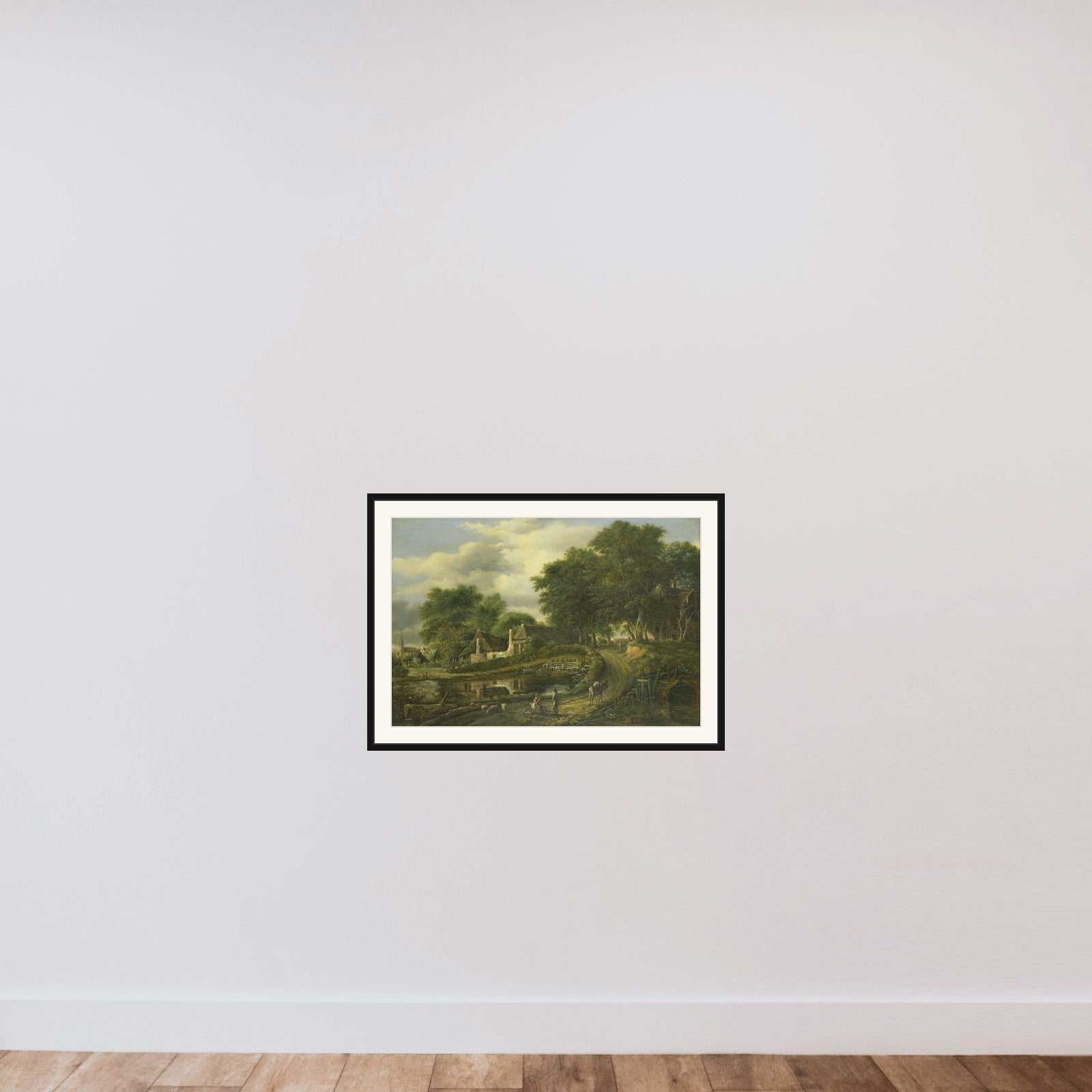 Landscape framed — shown to scale