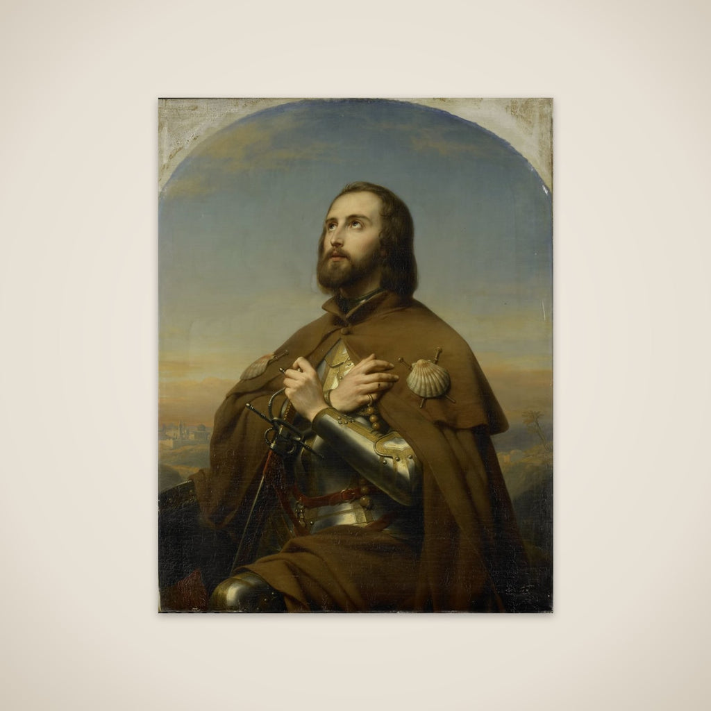 Eberhard (1445-96), Duke of Würtemberg, as a Pilgrim in the Holy Land unframed print