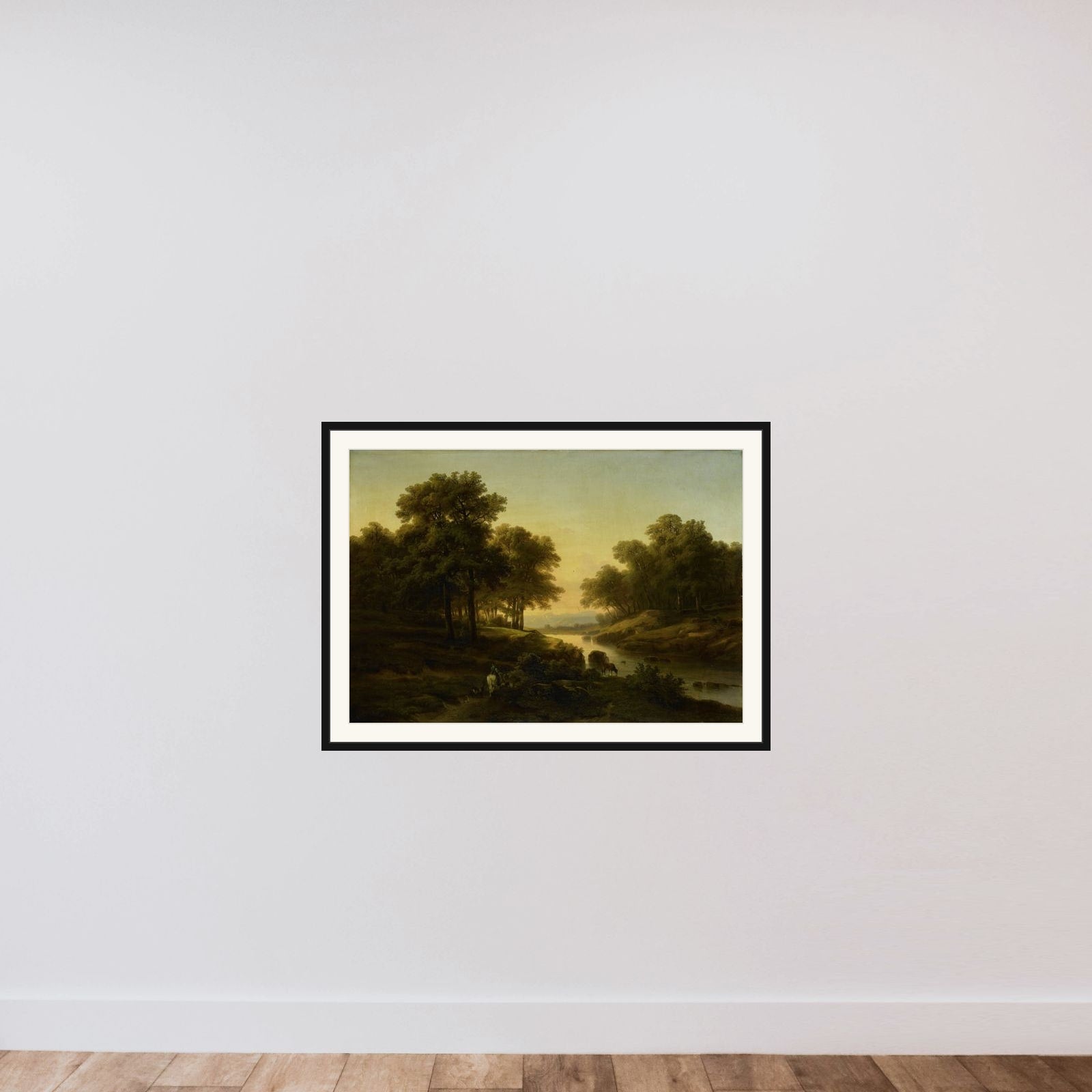 Landscape framed — shown to scale