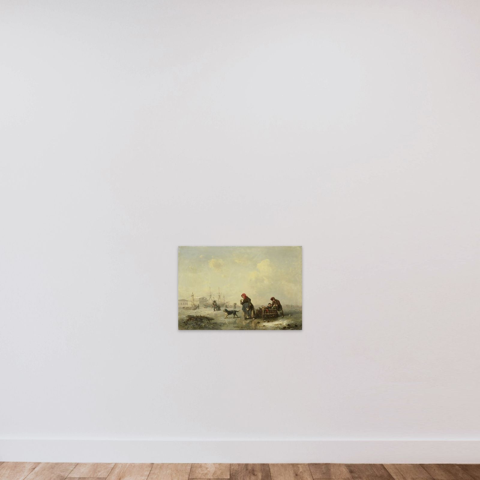 The Neva at St Petersburg (Leningrad) in the Winter unframed — shown to scale