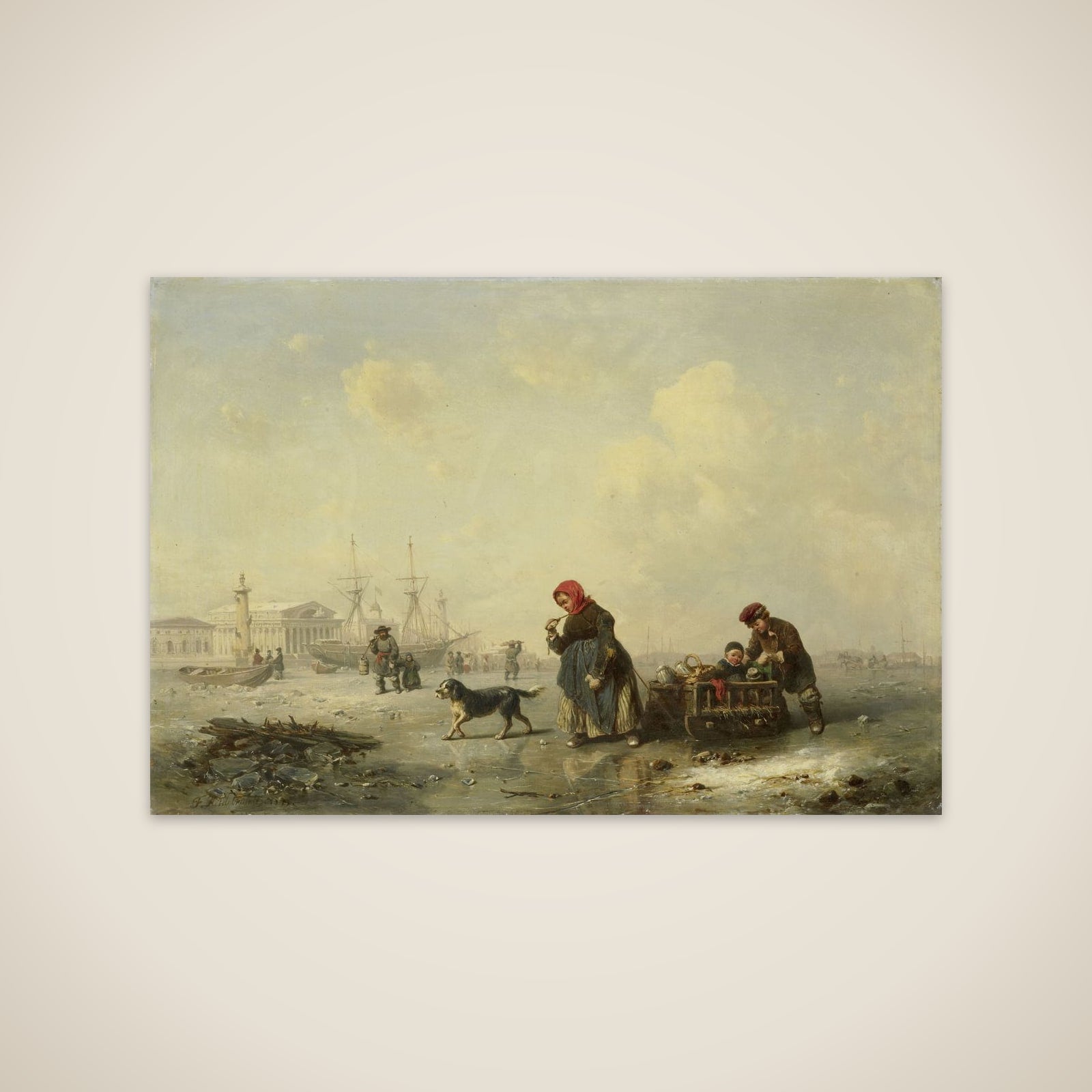 The Neva at St Petersburg (Leningrad) in the Winter unframed print