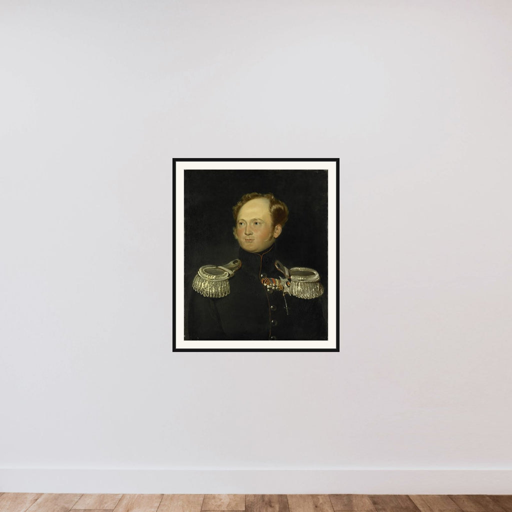 Portrait of Alexander I, Emperor of Russia framed — shown to scale