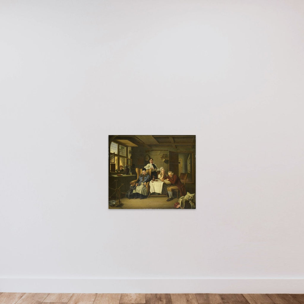Bible Reading unframed — shown to scale