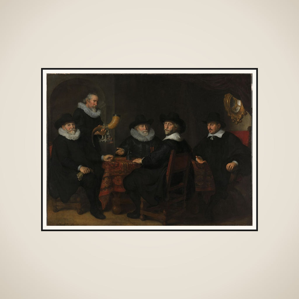 Portrait of the Governors of the Kloveniersdoelen framed