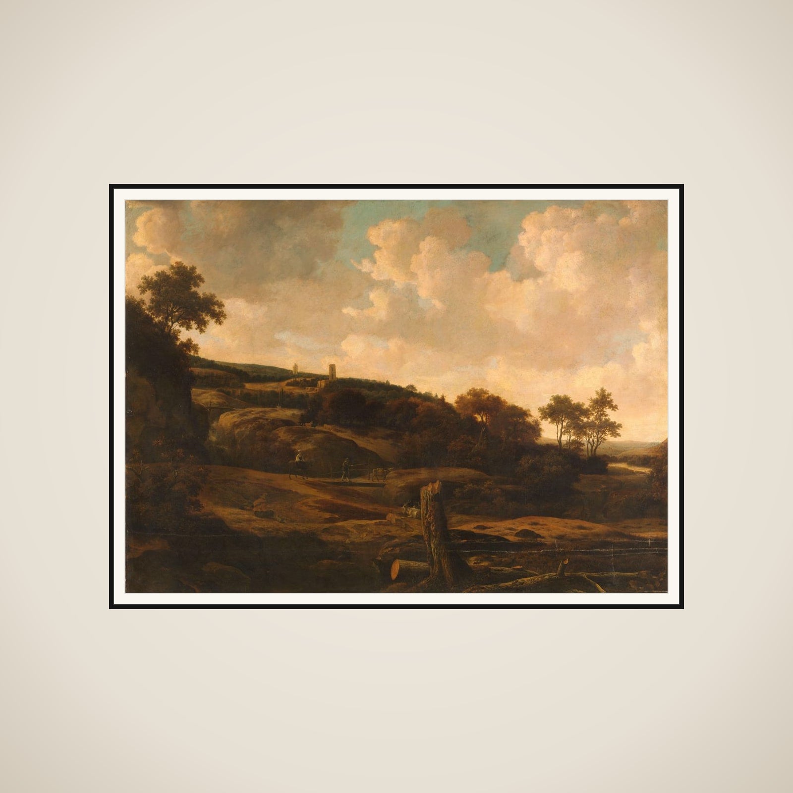Mountainous Landscape with a Ruin framed