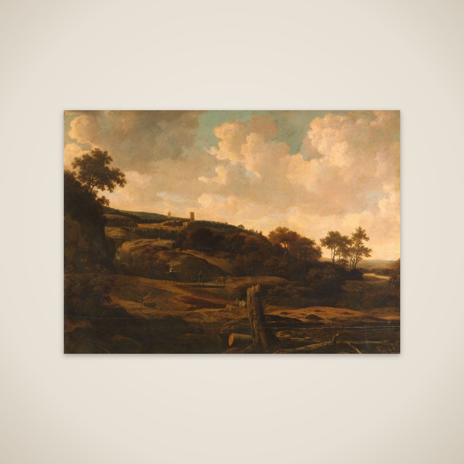 Mountainous Landscape with a Ruin unframed print