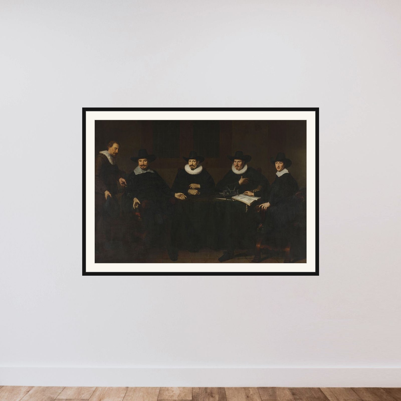 The Directors of the Serge Cloth Industry, Amsterdam framed — shown to scale