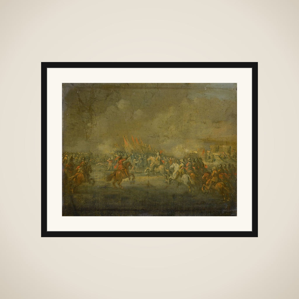 A Cavalry Skirmish framed