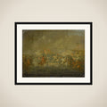 A Cavalry Skirmish framed