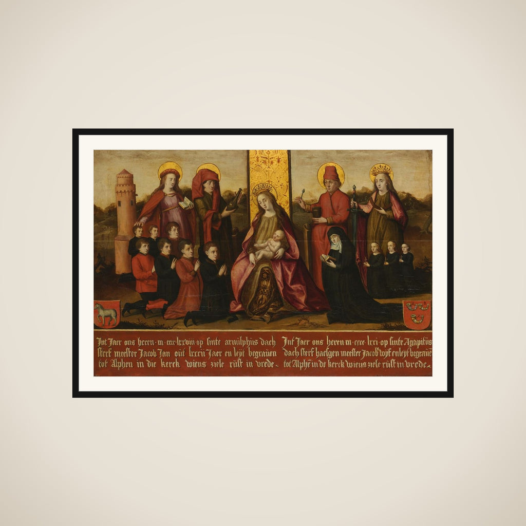 Memorial Panel for Jacob Jan van Assendelft  and his Wife Haesgen van Outshoorn framed