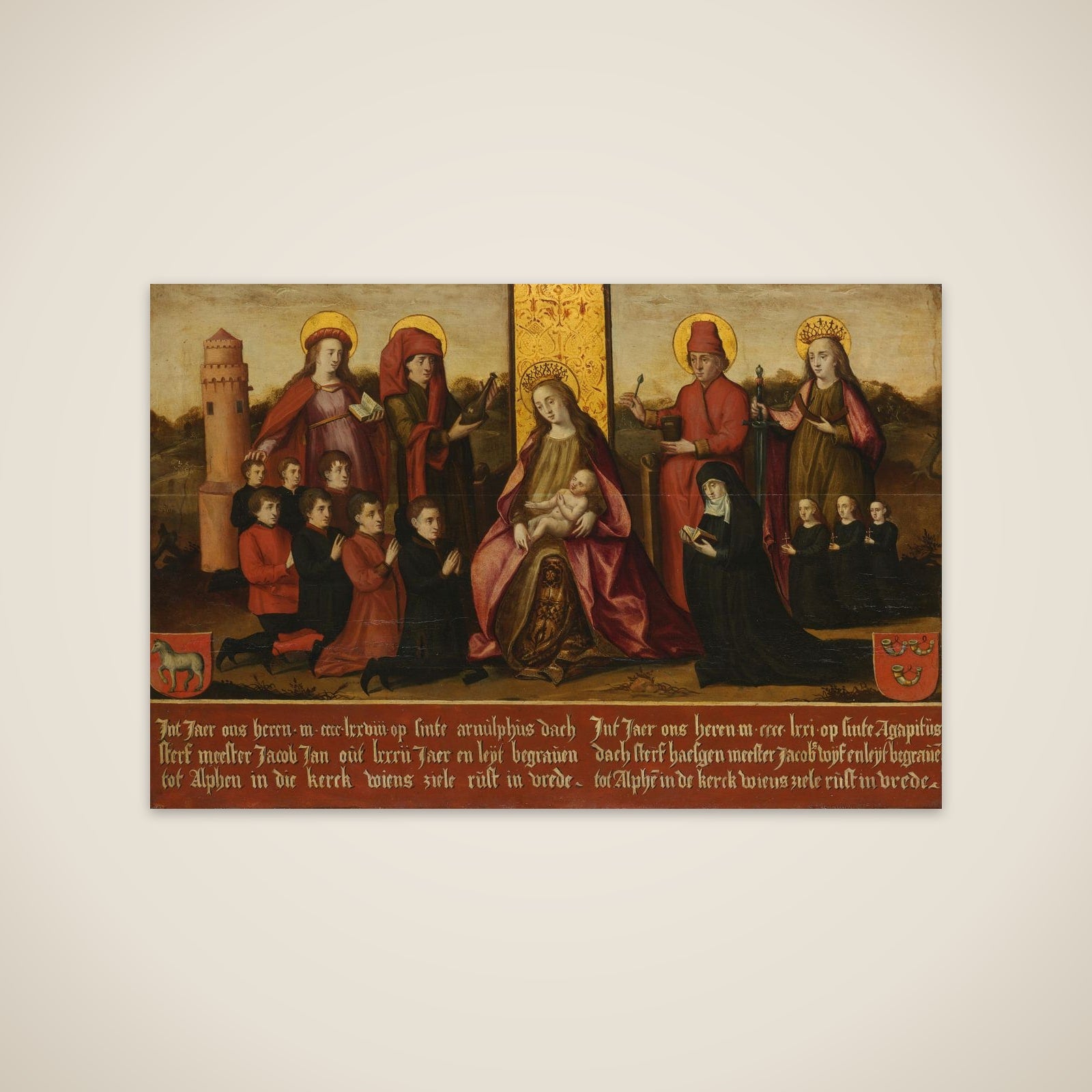 Memorial Panel for Jacob Jan van Assendelft  and his Wife Haesgen van Outshoorn unframed print
