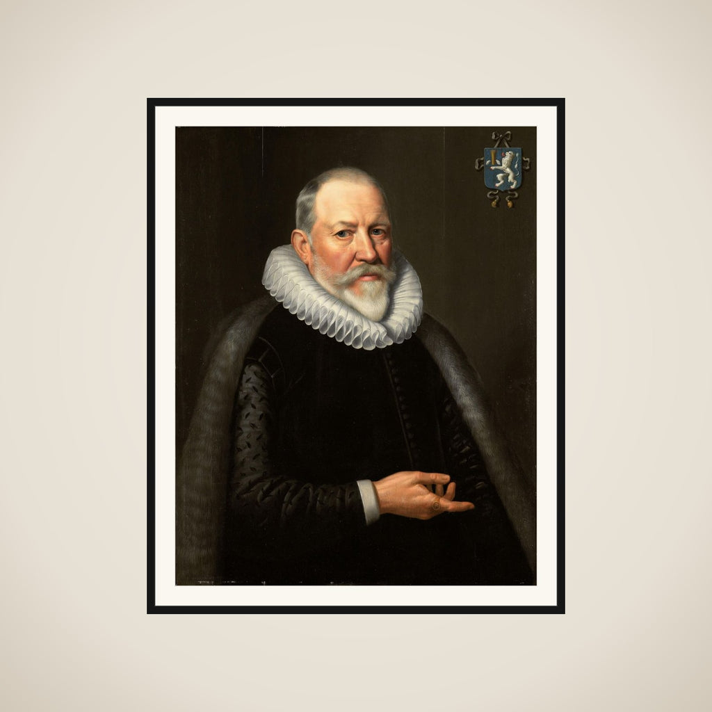 Portrait of Maerten Ruychaver (1545-1626) framed