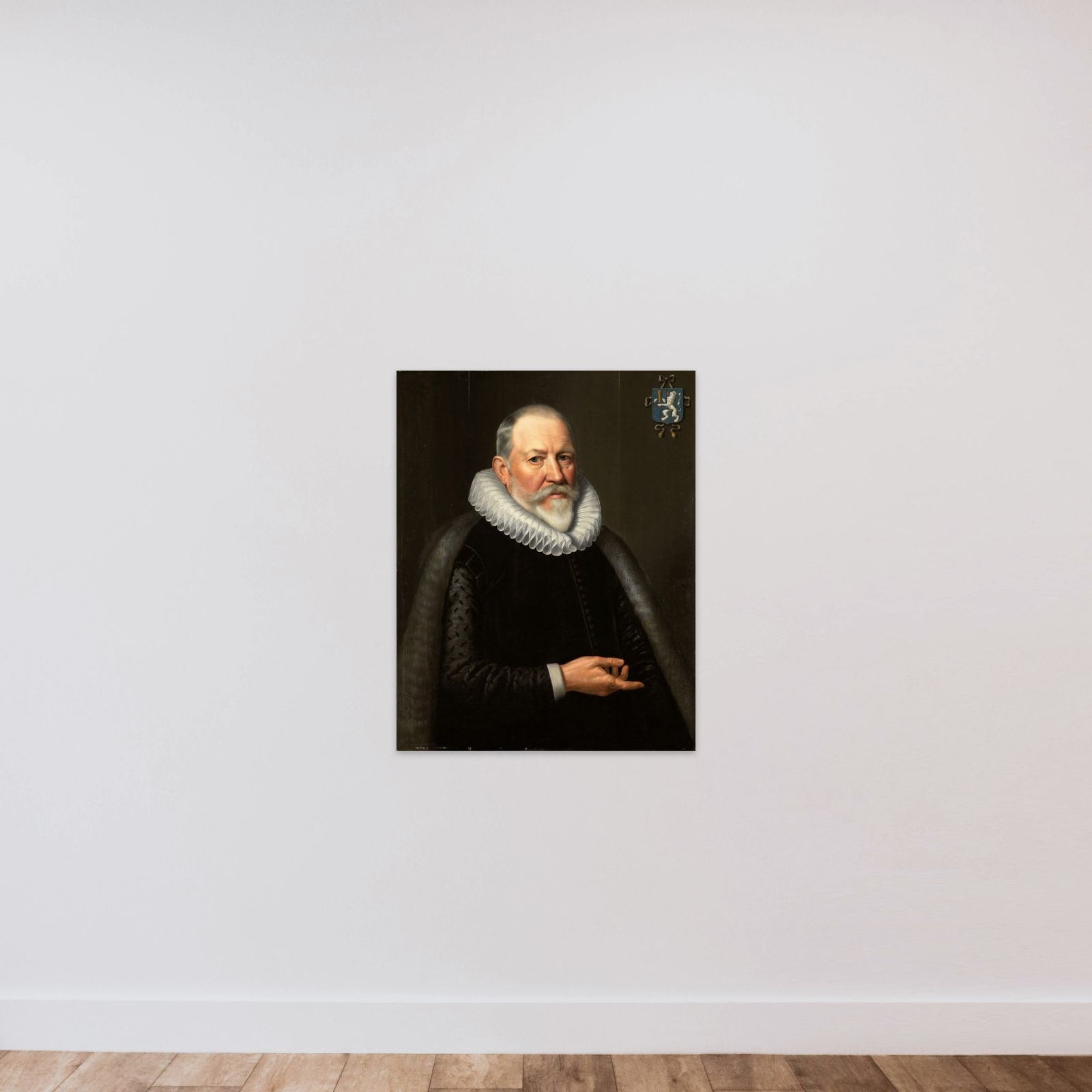 Portrait of Maerten Ruychaver (1545-1626) unframed — shown to scale