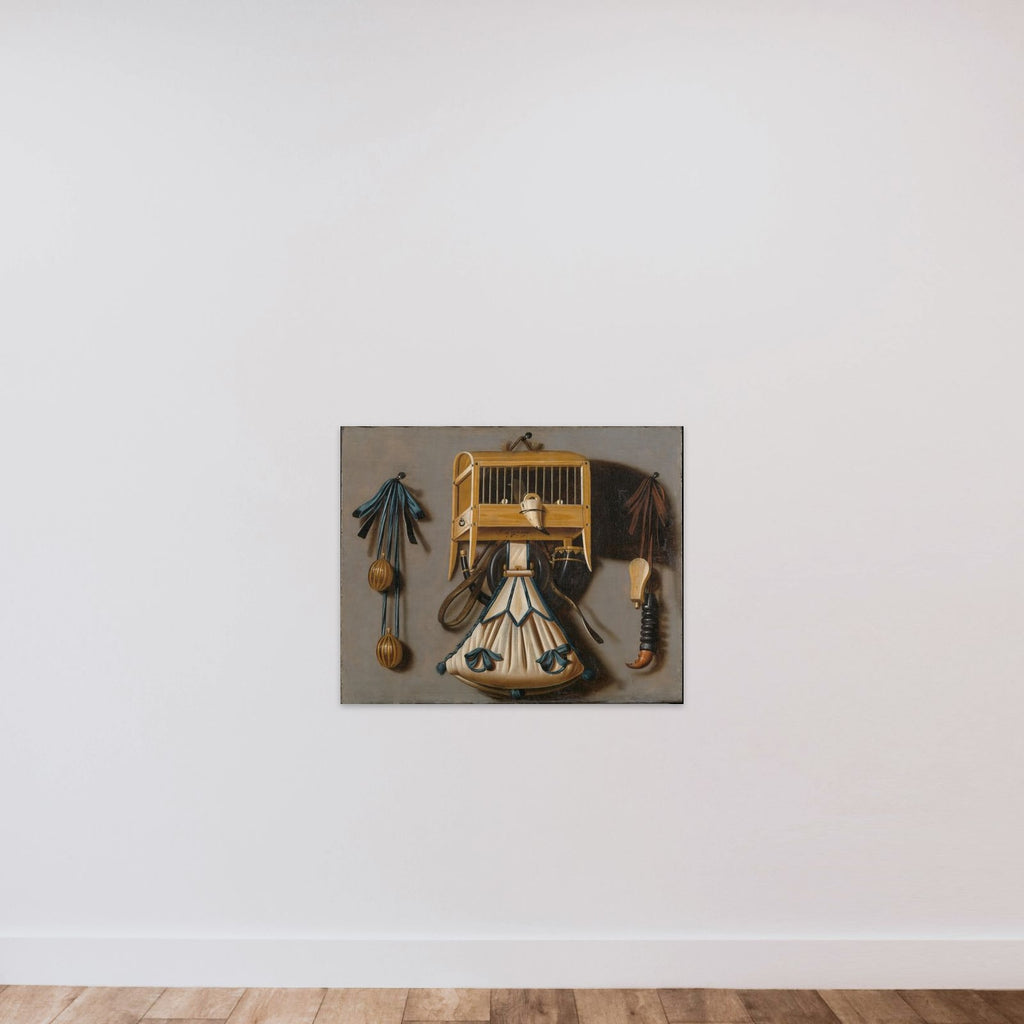 Still Life with Implements of the Hunt unframed — shown to scale